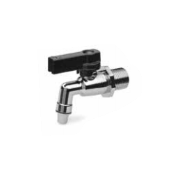 Barrel faucet brass/chrome