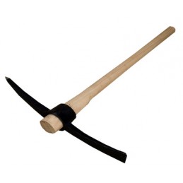 Pick with wooden handle